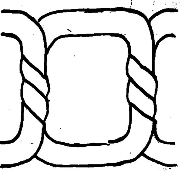 sketch of triple-twisted stitch